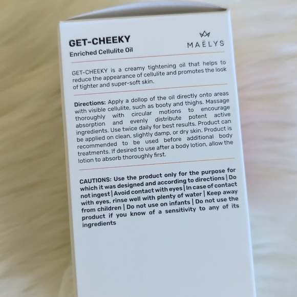 Maëlys Get-Cheeky Enriched Cellulite Oil. 2.0   FL. Oz. - Picture 2 of 3